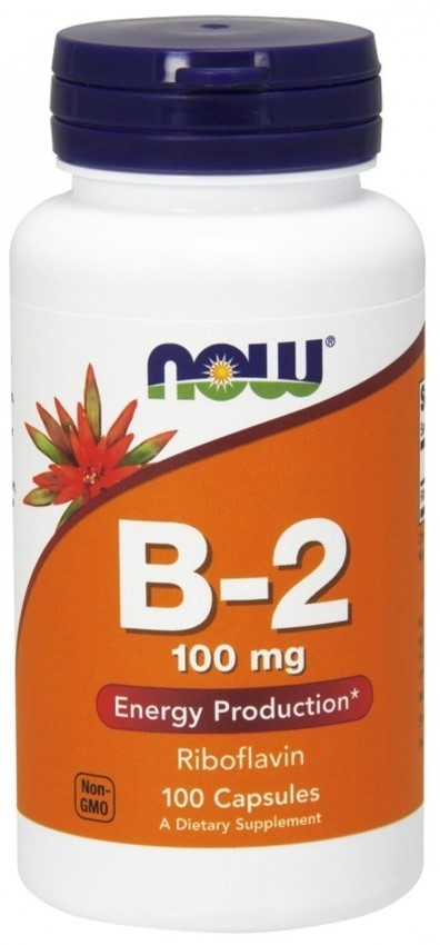 NOW Vitamin B-2 100 mg, 100 капс.